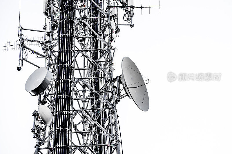 蜂窝基站:用于移动电话和视频数据传输的5G 4G通信基站